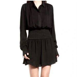 Rag & Bone Bailey Smocked Long Sleeve Dress